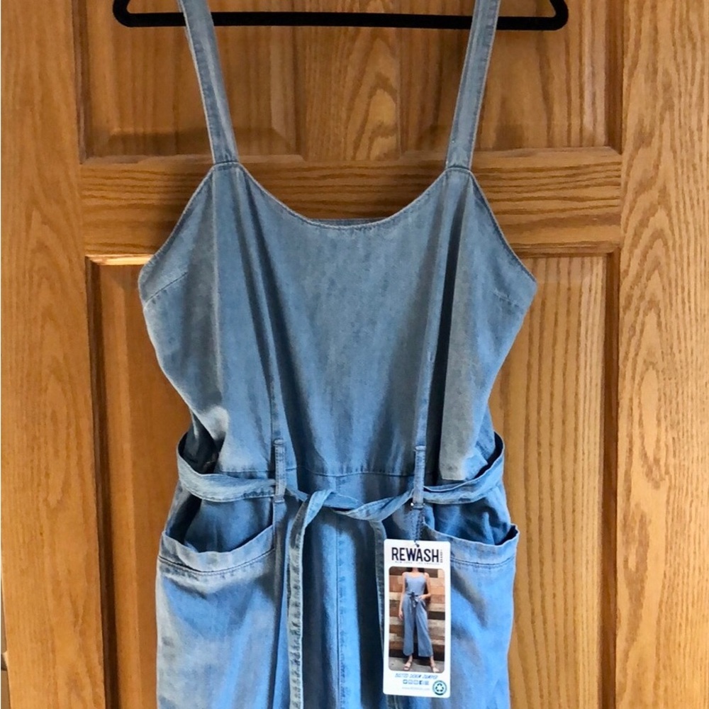 REWASH Brand Belted Denim Jumper Size Large